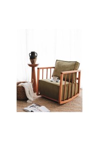 Resim Sallanan Koltuk Fitilli Kadife Haki 