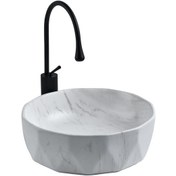 Resim Lena E-2110M3 Tezgah Üstü Porselen Lavabo 