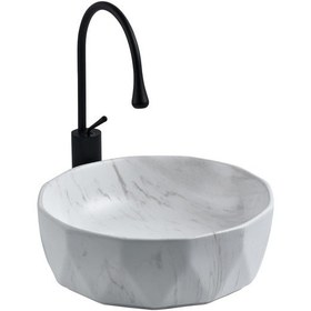 Resim Lena E-2110M3 Tezgah Üstü Porselen Lavabo 