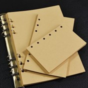 Resim YUEYAO 90 Sayfa A5 / A6 / A7 Gevşek Yapraklı Dergi Kağıdı Not Defteri, 6 Delikli Halka Bağlayıcı, Paket başına 45 Yaprak, 100 GSM Kahverengi Kraft Kağıt, Haftalık ve Aylik Planlayıcılar, Günlükler ve Eskiz Çizimleri için İdeal, Eskiz Defter | Rustik Çekiş | Kahverengi Kraft Kapak 