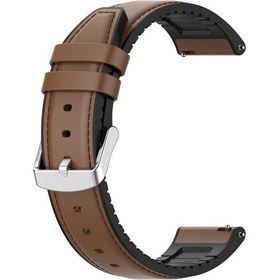 Resim Samsung Galaxy Uyumlu Watch 3 İçin 20mm Silikon Deri Saat Bandı 41mm Kahverengi 
