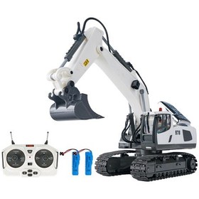 Resim Rc Ekskavatör 1/20 2.4ghz 11ch Rc İnşaat Kamyonu Mühendislik-beyaz 