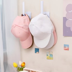 Resim 1 adet Plastik Şapka Depolama saç tokası, Çok Fonksiyonlu Banyo Havlu Yapışkan saç tokası, Serbest Delme Ceket saç tokası, Kapı Arkası Veranda Depolama saç tokası, Yatak Odası, Mutfak, Ofis, Ev için Ev Depolama Organizatörü 