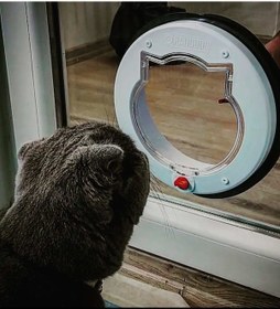 Resim Patidoor Yuvarlak Kedi Kapısı 24.5 x 24.5 CM 