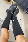 Resim Topukla Footwear 022 20792 Topukla Kadın Hakiki Deri Yandan Fermuarlı Çizme 