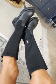 Resim Topukla Footwear 022 20792 Topukla Kadın Hakiki Deri Yandan Fermuarlı Çizme 
