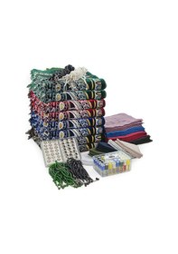 Resim Emir Sultan 20 Kişilik Hac Ve Umre Hediyelik Kadife Seccade Set 