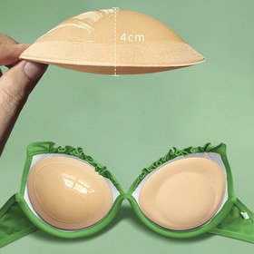 Resim Nefes alabilen silikon üçgen kalınlaştırılmış push-up yapışkanlı sütyen, kendinden yapışkanlı çift taraflı fırça yapıştırıcısı gizlenmiş nipple kapak 