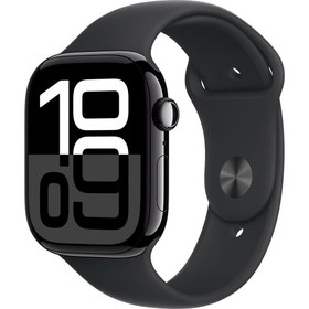 Resim Apple Watch Series 10 GPS 46mm Simsiyah Alüminyum Kasa ve Siyah Spor Kordon Akıllı Saat Teşhir (Açıklamayı Okuyunuz) 