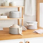 Resim 3'lü Gri Renk İç Çamaşırı Yıkama Filesi Set Ocean Home Textile