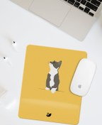 Resim Özer Store Minimal Çizimli Bilek Destekli Dikdörtgen Mouse Pad Mouse Altlığı 