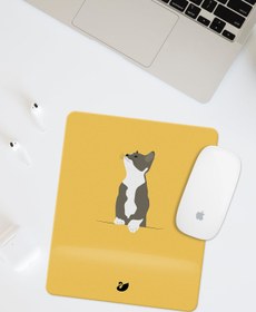 Resim Özer Store Minimal Çizimli Bilek Destekli Dikdörtgen Mouse Pad Mouse Altlığı 