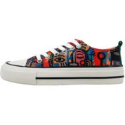 Resim Dogo Kadın Vegan Kırmızı Sneakers - Mad Face Tasarım 