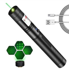 Resim newnet Metal Kasa Yüksek Kaliteli Yeşil Lazer İşaretçi Usb Şarjlı 5 Km Menzilli Laser Pointer 