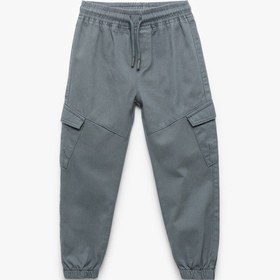 Resim Koton Pamuklu Gabardin Beli Bağcıklı Kargo Cepli Jogger Pantolon Mavi 6wmb40005tw Mavi 