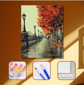 Resim Pastelya Sayılarla Boyama Seti Çerçeveli Kasnaklı Eylül 50 x 65 cm 