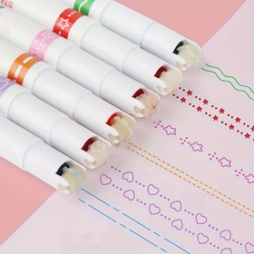 Resim 6'lı İnce Uçlu Marker Seti - Hafif PVC Malzeme, Canlı Renkler (Kırmızı, Yeşil, Mavi, Sarı, Mor, Pembe) - Not Alma, Ofis ve Yaratıcı Projeler İçin Mükemmel - İdeal Cadılar Bayramı ve Noel Hediyesi 