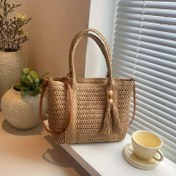 Resim Yeni Yaz Kadınlar Çapraz Çanta, Simüle Havlu Dokuma Tote ile Tatil Getaway'ler için Mükemmel, Ayarlanabilir ve Ayrılabilir Omuz Askısı, Büyük Kapasite, Tek Omuz Çantası, Anneler Günü, Yaz Hediyeleri ve Doğum Günü Hediyeleri için Harika 