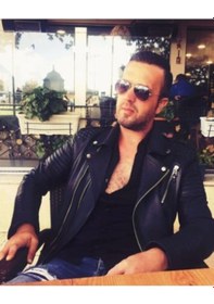 Resim Deriwork Hakiki Kuzu Derisi Siyah Florida Fermuarlı Erkek Deri Ceket Siyah 