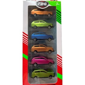 Resim Oyuncak Metal Togg Araba 6 Lı Set - 7 cm Uzunluk 