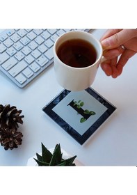 Resim Decorita Cam Bardak Altlığı Harfli Tasarım I Harfi 4'lü Takım 10 x 10 CM Çok Renkli 