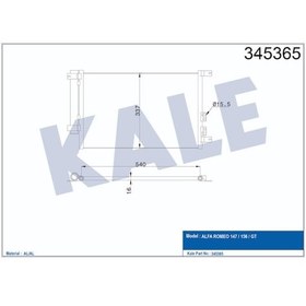 Resim Kondenser Al/Al Alfa 147 156 Gt 504644132 