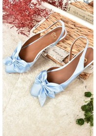 Resim Fox Shoes Bebek Mavisi Kumaş Kadın Babet H726809004 Bebek Mavi 