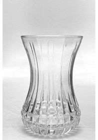 Resim 12 Parça Bakara Dekor Kesme Çay Seti - Özel Yapım Çay Bardak Tabak Şeffaf 