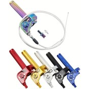 Resim Hightower Mor Motosiklet Gaz Kumandası 7/8 İnç 22mm Cnc Alüminyum Purple Gripleme 