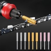 Resim 10 Parça Elmas Testere Bileme Seti, Titanyum Kaplama Korindon Öğütücü Bits, Zincir Testere, Jade, Cam, Metal, Ahşap Bileme için Döner Alet Taş Dosyaları - Şarj Edilmemiş Güç Modu 
