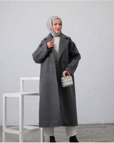 Resim Aryen oversize kaşe kaban 