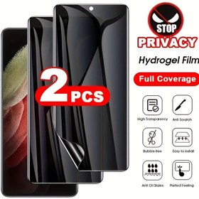 Resim 2 Adet Gizlilik Hidrojel Galaxy S24/S23 Ultra/S23+/S22/S22+/S21/S21+/S20/S20+ S10 E/S10+/S10 5G/Note 20 Ultra/Note 10/10 Lite Cam Olmayan Telefon Koruyucu 