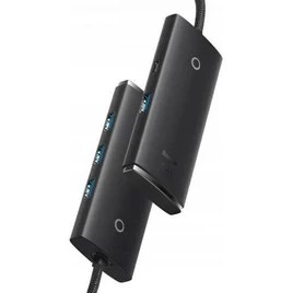 Resim Baseus 4in1 USB Çoğaltıcı 4 Portlu USB To USB 3.0 Hub Adaptör Çoklayıcı 25CM 5gbps Iletim 