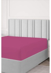 Resim Evony Lastikli Pamuk Penye Çarşaf Fuşya 180x200 Cm Fuşya 