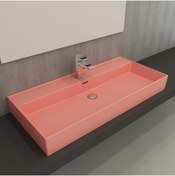 Resim Bocchi Milano Lavabo 100 Cm Mat Somon 1378-032-0126 