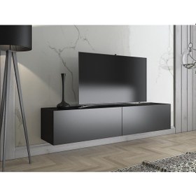 Resim Wood'n Love Toprak 150 Cm Duvara Monte Tv Ünitesi - Siyah / Siyah 