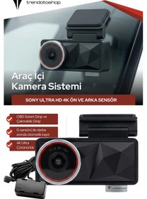 Resim 4k Ultra Hd Araç Kamerası Mobil Uygulamalı G-sensör Park Modu Obd Ve Çakmaklık 