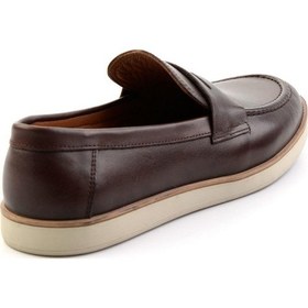 Resim Bambi Kahve Leather Erkek Loafer Ayakkabı E01054171341 Kahve 