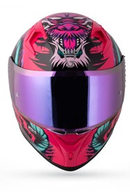 Resim DeadG Spectre Legend Pink Siyah-Yeşil-Pembe Kask 