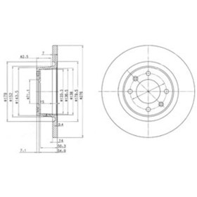 Resim Citroen C5 I 2.0 16V 2001-2004 Delphi Arka Fren Diski 