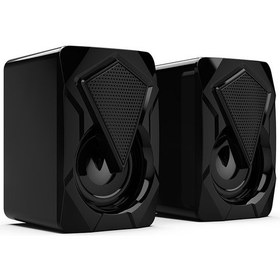 Resim 3.5mm Kablolu Bilgisayar Hoparlörler Bas Stereo Subwoofer ile Dizüstü Pc Için Renkli LED Solunum Işık ile Akıllı Telefonlar Mp3 | Subwoofer (Siyah) 
