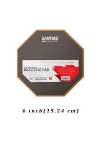 Resim Evans Rf6d Realfeel 6 İnç Çift Taraflı Davul Çalışma Pedi Profesyonel Bir Yüzeyi Yumuşak Kauçuk Rebound , Diğer Yüzeyi Sert Kauçuk Hız Ve Duyarlılık , Kompakt Tasarım 