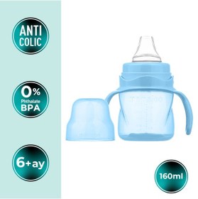 Resim Mamajoo Antikolik Akıtmaz Alıştırma Bardağı 160 ml Powder Blue, 6 Ay+ 