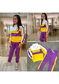 Resim MODAVALS WANT TO BE YOU BASKILI YARIM FERMUAR DETAYLI UNISEX ÇOCUK EŞOFMAN TAKIMI - MOR Mor 