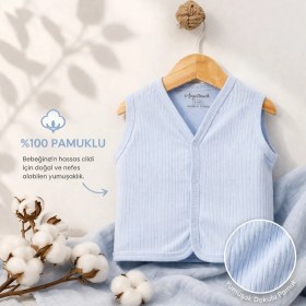 Resim Angeltouch %100 Pamuk Kız Erkek Bebek Yelek Raporlu Basic 