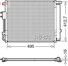 Resim DENSO DCN41012 | Klima Radyatörü (Kondenser) 13-Santa Fe 2.0-2.0Crdi *D4hb-D4ha* 