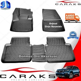 Resim Peugeot 5008 3D Paspas Havuzlu Siyah 2016 Sonrası 4 Prç. Caraks N11.17141 