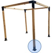 Resim Pergola Çardak Kamelya 10x10cm Montaj Ayağı Demir Bağlantı Ayak 