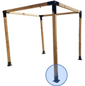 Resim Pergola Çardak Kamelya 10x10cm Montaj Ayağı Demir Bağlantı Ayak 
