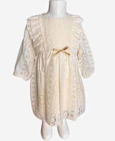 Resim Kız Bebek Elbise-480 Krem 